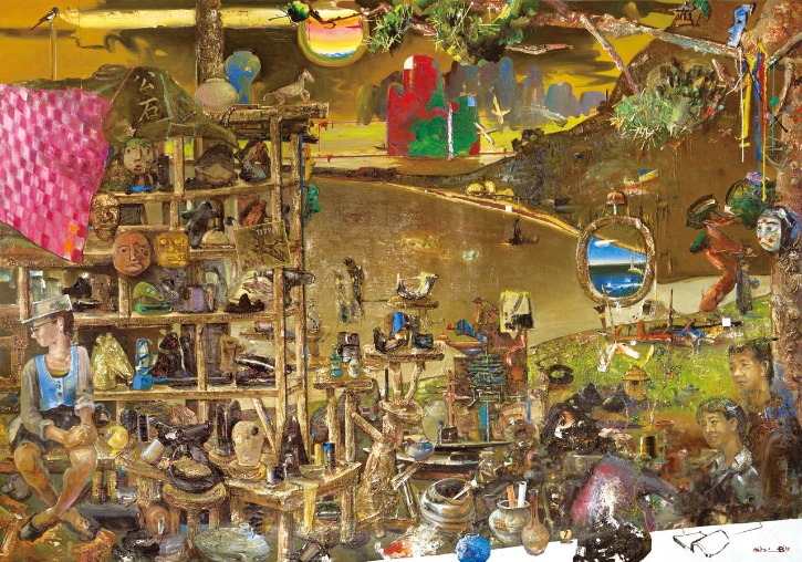 신범승 작 연인과 예석장수이야기, Oil painting, 210x300cm, 2012.jpg